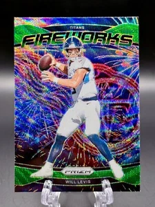 2024 Will Levis Panini Prizm Green Wave Fireworks Insert Titans - Picture 1 of 2