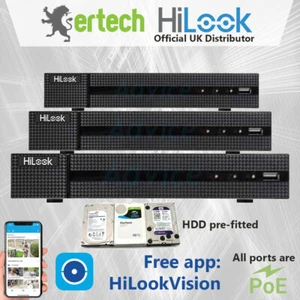 Hikvision HiLook NVR IP PoE 5MP 8MP 4K 4CH 8CH 16CH 4 8 16 Channel CCTV Recorder - Picture 1 of 5