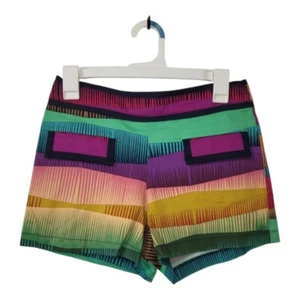 Trina Turk Corbin Colorful Shorts Front Pockets Womens Size 2 - Picture 1 of 4