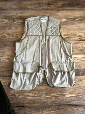 Vtg Game Winner Sportswear Brown Hunting Shotgun Shooting Vest Men’s Size Lg - Image 1 of 4