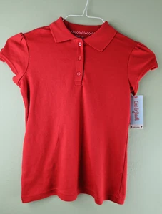 Girls' Short Sleeve Red Uniform Polo Shirt - Cat & Jack™ Size M/8 - Picture 1 of 3