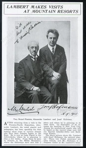 Foto de Alexander Lambert Josef Hofmann 1915 con firmas facsímil artículo de colección - Imagen 1 de 7