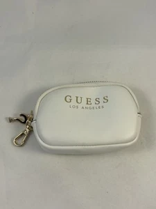 Guess Los Angeles White And Gold Coin Wallet Change Purse with Zipper Pull - Picture 1 of 3
