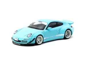 Tarmac Porsche 911 RWB 997 Lomianki hellblau 1:64 - Bild 1 von 5