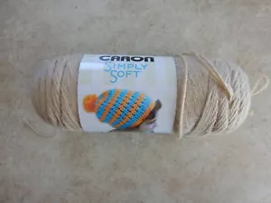 Nuevo hilo Caron Simply Soft HUESO #9703 beige marrón claro acrílico 315yds - Imagen 1 de 4