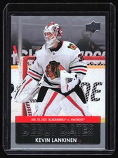 2021-22 Upper Deck Debut Dates Kevin Lankinen Rookie Chicago Blackhawks #DD-5