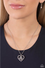 NEW PAPARAZZI "PET IN MOTION" WHITE HEART PAW NECKLACE