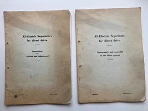 ALFA LAVAL ALL ELECTRIC SEPARATORS FOR DIRECT DRIVE Service Disassembly 2 Books - Bild 1 von 12
