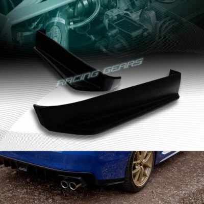 2 PIEZAS ST STYLE PARACHOQUES TRASERO NEGRO DELANTALES LATERALES AERO AJUSTE LABIO 15-21 SUBARU WRX STI Foto 1 de 4