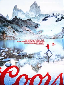 COORS BEER AD #40 RARE 2018 "THE BEST WAY TO FIND OUT WHETHER YOU'RE ON ...."  - Picture 1 of 2