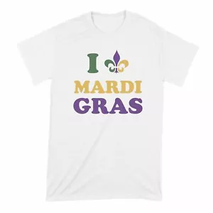 I Love Mardi Gras Kids Shirt Mardi Gras Youth Shirt - Picture 1 of 6