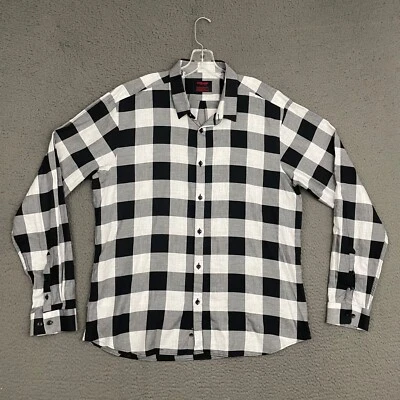 Jared Lang After Hours Shirt Mens 2XL Black White Check Long Sleeve Casual Dad - Image 1 of 4
