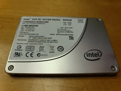 Unidad de estado sólido Intel SSDSC2BA400G3 SSD DC S3700 400 GB 6 GBPS SATA III 2,5' SSD Foto 1 de 2