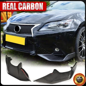 Carbon fiber Front Lip Spoiler Splitter For Lexus GS350 F-Sport Bumper 2013-2015 - Picture 1 of 14