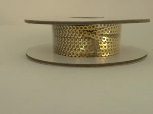 Stampin' Up Retired Ribbon Mini Sequin Trim Gold - Picture 1 of 3