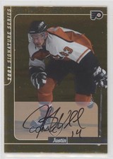 2000 ITG Be A Player Signature Series Gold Justin Williams #222 Rookie Auto RC