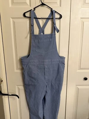 Macacão Aerie de veludo feminino XL azul trabalho e jogo bainha crua desgastada - Imagem 1 de 4