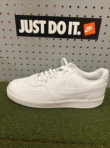 Nike Court Vision Low CD5463-100/ Air Force 1 Twin Shoes Triple White Size 14 - Picture 1 of 9