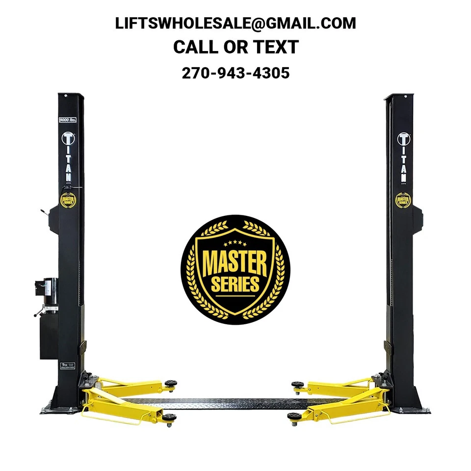 Newly Released Titan Master Series HD2P-9KMSF 9,000 lb 2-Post Floorplate Lift - Image 1 of 4