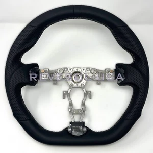 REVESOL Gray STITCH FLAT LEATHER Steering Wheel for INFINITI FX35 FX37 FX50 QX70 - Bild 1 von 4