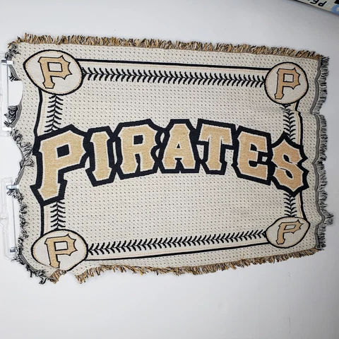 Pittsburgh Pirates MLB Baseball Throw Blanket Afghan Tapestry Mancave Bar Cover