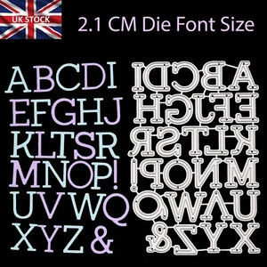 Alphabet stampi da taglio metallo con! + &, Lettere, Creazione di biglietti, Scrapbooking, I7 - Foto 1 di 6