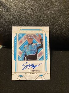 2022 PANINI NATIONAL TREASURES RACING SAM MAYER ON CARD AUTO WITH HOLO SP#/75