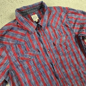 Moon shine Hemd Herren XL kariert Kurzarm Pearl Snap Western - Bild 1 von 14