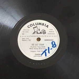 COUNTRY Floyd Tillman String Band 78 rpm COLUMBIA 20694 THE LAST STRAW E+ - Picture 1 of 4