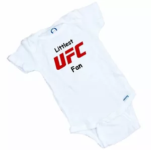 UFC Littlest fan Onesie / Romper. Fa un grande regalo doccia spedizione GRATUITA - Foto 1 di 1