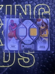 2009-10 SP Game Used Combo Materials /499 Baron Davis Magic Johnson #CM-DJ HOF - Picture 1 of 2