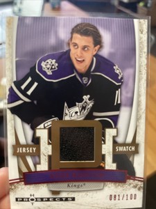 2007-08 fleer hot prospects Jersey Red Hot /100 Anze Kopitar #8