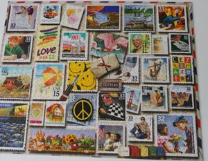 America Smiles Briefmarken 1000 Teile Puzzle - Bild 1 von 1