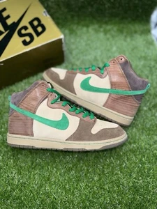 Nike Dunk Premium SB High Tweed Classic Green 💚 Size 10 W/ OG ALL 313171-231 🔥 - Picture 1 of 13
