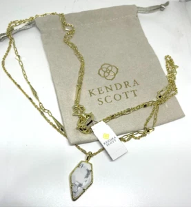 Kendra Scott Framed Tessa White Howlite Multi Strand Necklace - Picture 1 of 6