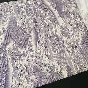 Purple Coloring Page Jacquard Silk BOLT By the Yard Japanese Kimono Fabric BS39 - Picture 1 of 10