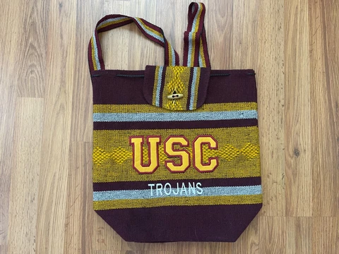 USC Trojans NCAA SOUTHERN CALIFORNIA Women's Serape Like Handbag Purse Backpack! Cover
