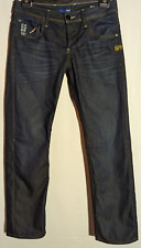 Men's G-Star Raw 3301 Attacc Low Straight Blue Jeans Size 30 Short Leg 28.5" VGC