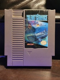 Silent Service ORIGINAL NES Nintendo Submarine Game Tested + Working & Authentic