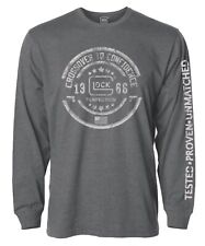 Glock Crossover Long Sleeve T-Shirt, Heathered Grey