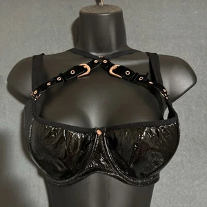 Curvy Kate Scantilly US 32G / UK 32F Black Buckle Up Padded Half Cup Bra - Picture 1 of 9
