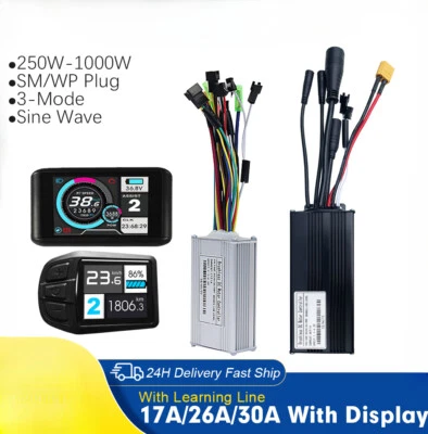 E-bike 36V/48V 17A 26A 30A Three-Mode Sine Wave with LCD Display for 250W-1000W - Image 1 of 4