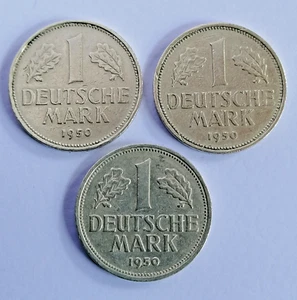 1 DM 1950 "D" "F" "G" Deutschland - Konvolut - Zustand sehr schön für Sammler - Bild 1 von 3