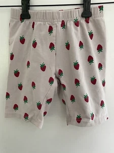 Hanna Andersson Kid Girl Strawberry Print Elastic Cotton Pull On Shorts Pink 6-7 - Picture 1 of 4