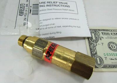 Rego 350 PSI Brass Cryogenic Pressure Relief Valves RVS9432TP350 6 SAE 3/8" NPT - Image 1 of 4