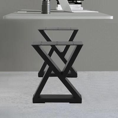 15.7" Coffee Table Legs Metal Desk Leg Set of 2 Heavy Duty Furniture Decor Black - Image 1 of 4