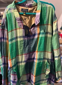 Polo Ralph Lauren MEN'S Plaid Harrington Jacket NWT 4XLT - Picture 1 of 9