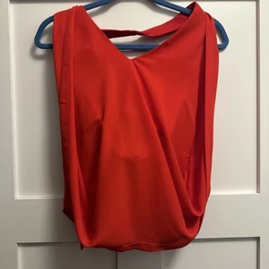 ASOS Women Red Halter Tank Top with Sheet EUC Size 4 - Picture 1 of 4