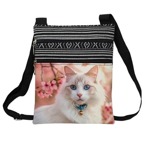 Ragdoll Cat Messenger Bag Small Ethnic Pattern Printed Adjustable Strap Cross... - Picture 1 of 7