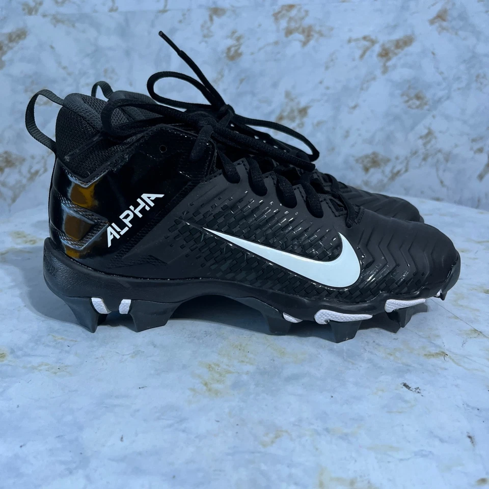 Nike Alpha Menace Shark 2 Jóvenes Niños Talla 3Y Zapatos Negro Blanco Botines de Fútbol Foto 1 de 4